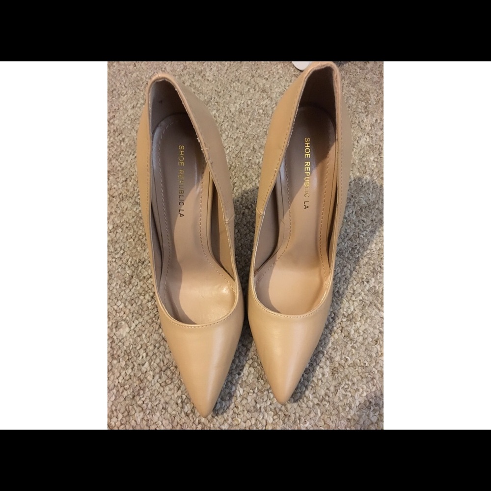 Beige stilettos